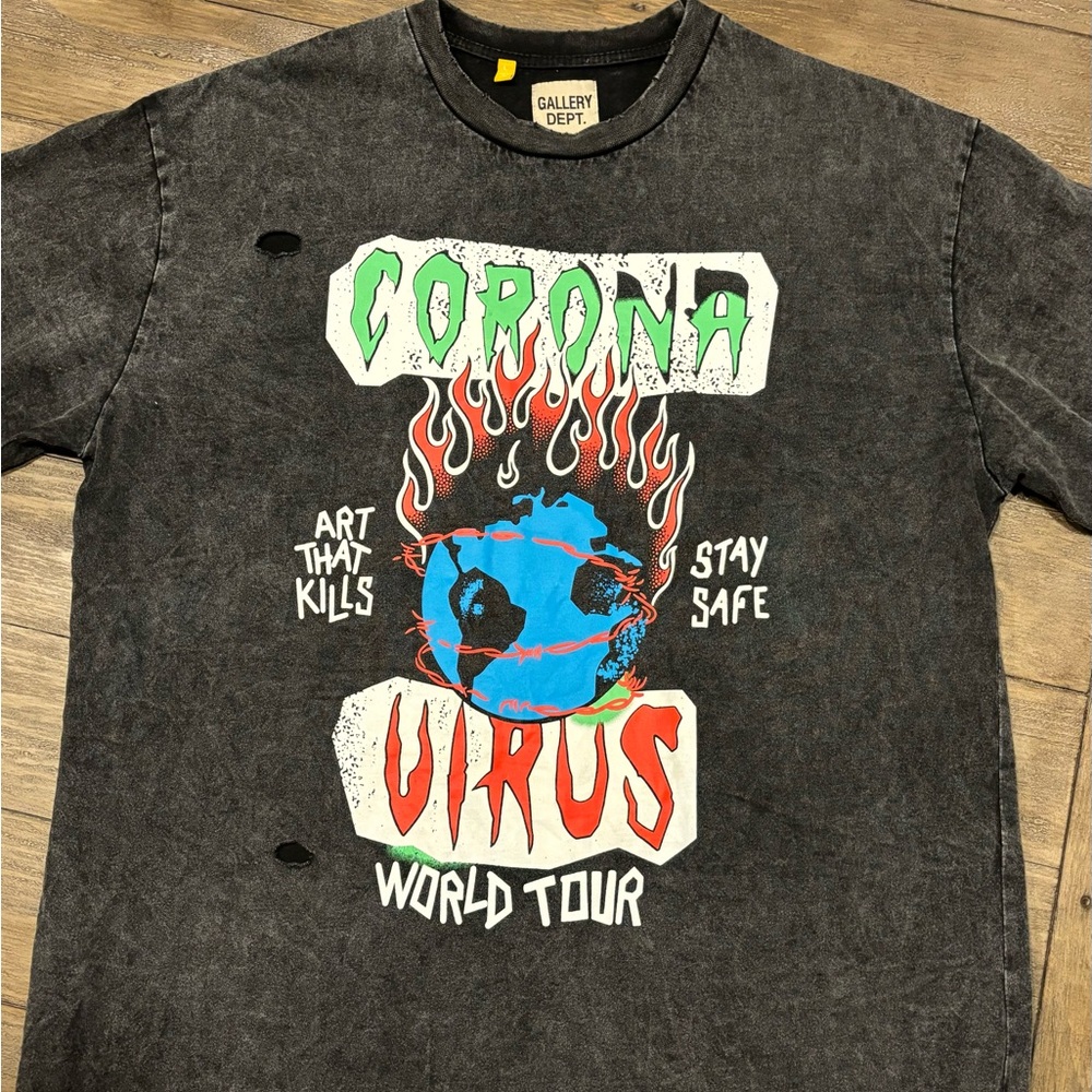 Gallery Dept. Corona Virus distressed t-shirt